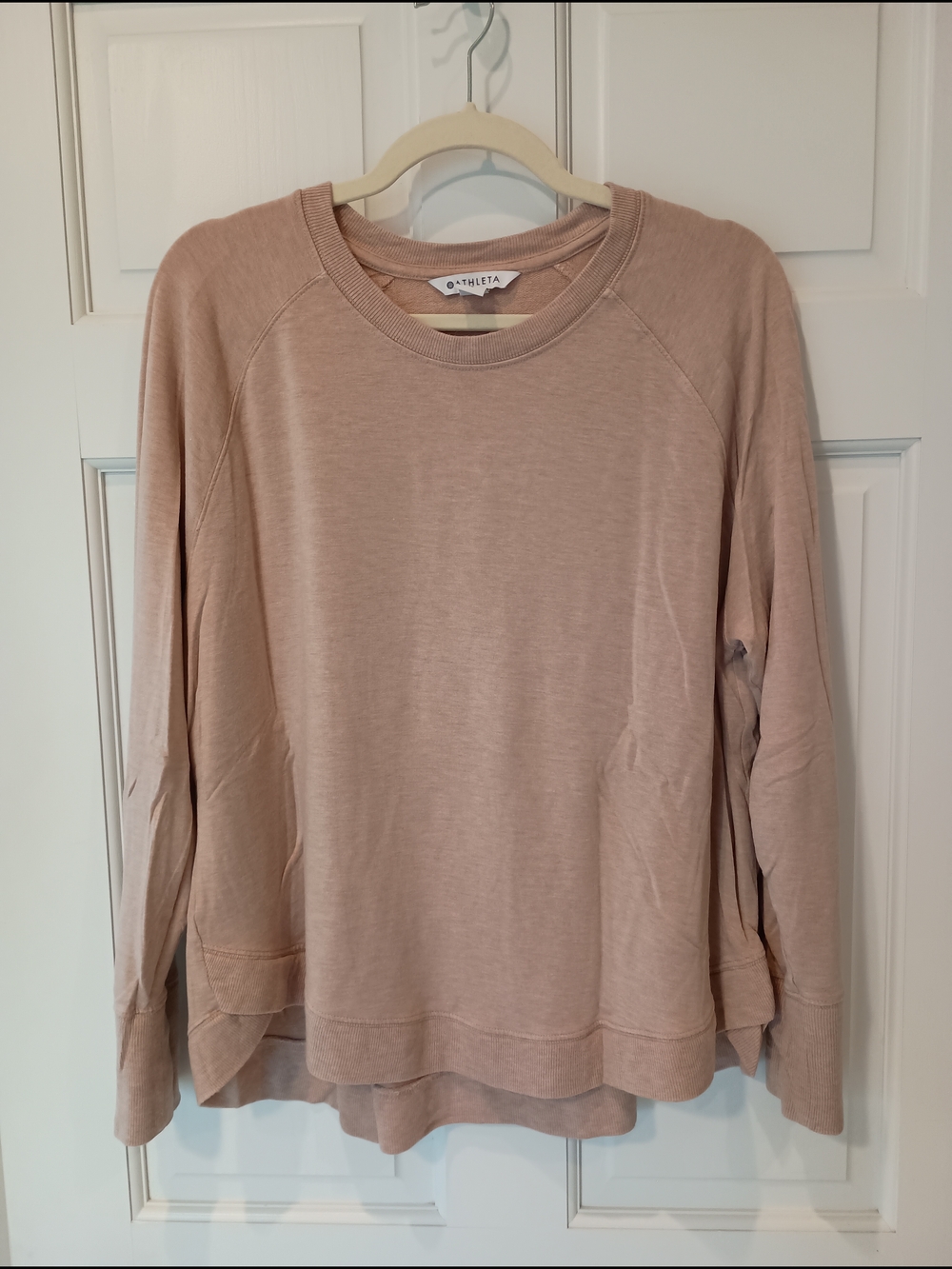 Athleta Mindset Mocha Tan Long-Sleeve Sweatshirt